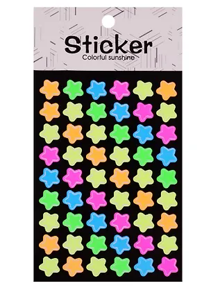 Стикеры бумажные светящиеся 2 листа Звезды 2688627