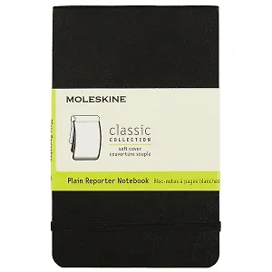 Записная книжка «Reporter Soft» А6, 96 листов, нелинованная, чёрная, Moleskine