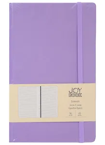 Книга для записей А5 96л лин. "Joy Book. Фиалковые сны" иск.кожа, тонир.блок, скругл.углы, ляссе, резинка, карман на задн.форзаце