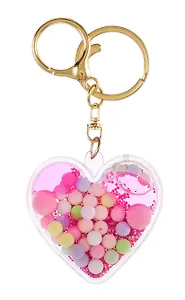 Брелок Сердце прозрачное с гелем (ПВХ) (5,5 см), Bookvalno