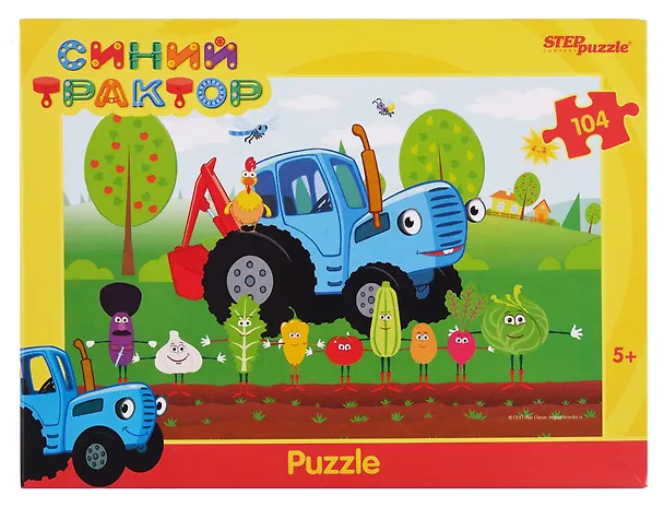 Пазл 104 "Синий трактор" (Биг Папа) 3087499 — 3