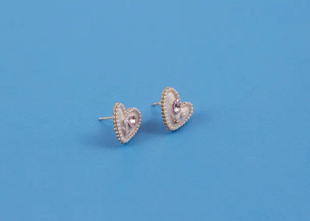 Сережки "Сердечки", металл, Lafilaf 3104671 — 3