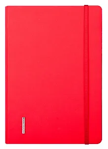 Еженедельник недат. А5 96л "Euro Fabric" красный, тв.переплет, резинка, шильд, двойное ляссе, In Folio