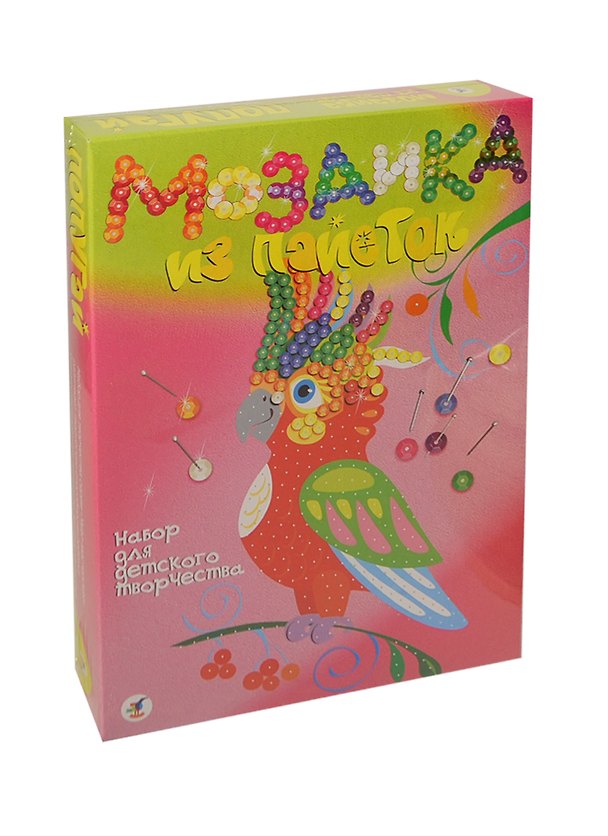 Мозаика из пайеток Попугай (2610) (Чудо-мастерская) (набор для творчества) (коробка) 2401602 — 1