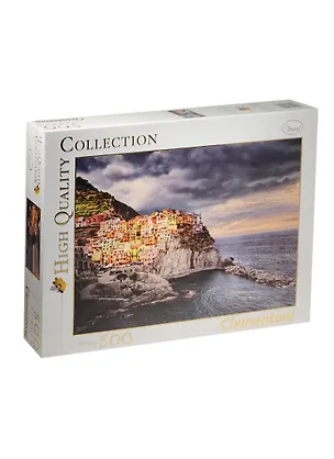 Пазл Clementoni HQ 500 эл. 49*36см. Манарола, Италия. Красочный город на скале 2516439