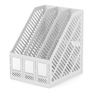 Лоток вертикальный "Classic" трехсекц., сборн., пластик, белый, ErichKrause