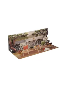 3D открытка Озеро (Lakeview) (панорама) (A185) (24,5х11)