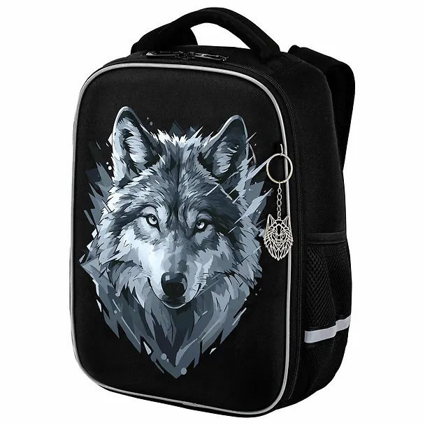 Ранец «Gray wolf», с брелоком, 1 отделение, 35×26×13 см, ЭВА, Brauberg 3107254 — 1