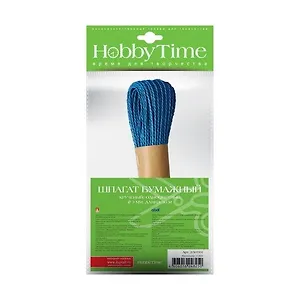 Набор для творчества, HOBBY TIME, Декоративный бумажный шпагат, одноцветный, 3мм*30м, 14цв. 2-507/01