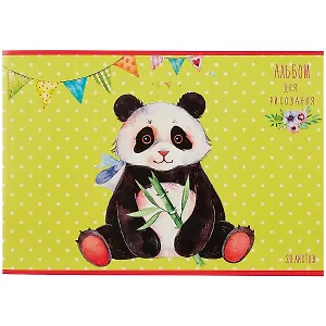 Альбом для рисования Unnika, "Милая панда", А4, 20 листов, на скрепке
