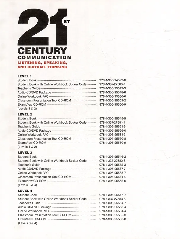 Книга 21st Century Communication. Listening, Speaking and Critical Thinking. Student Book 1 (Лори Бласс, Лида Бейкер) — 2