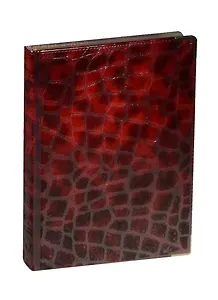 Книга для записей А4 160л кл. "Grand croco" иск.кожа, поролон, бордо, мет.уголки, тонир.блок, золот.срез, ляссе, Listoff