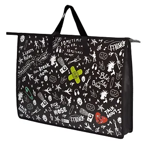 Папка для чертежей и рисунков А3 "ПАНК" 45*33*9см, внутр.ПВХ карман, дно с расширением, текст.ручки, УФ-печать 3036419