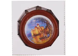 Пластик Фрейм Рамка для фото круглая МДФ d=10см клен