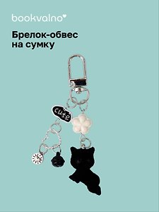 Брелок-обвес на сумку Котик черный (12-10192025-D156)