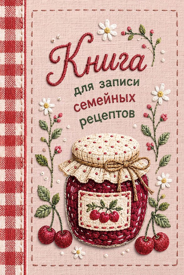 Вышитое гладью варенье. Книга для записи рецептов (А5, тактильная обложка) 3178222 — 1