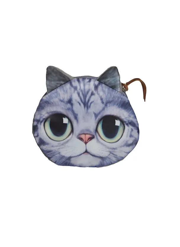 Кошелек мягкий Кот большие глаза (11х10) (306755) 2467497 — 1