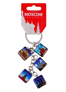 Брелок гроздь Москва (квадраты) (176-5-19-2-FK)