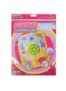 DT-1008 Набор Веселая аппликация Черепашка (4680017180313) (д/дет. творч.) (3+) (упаковка)