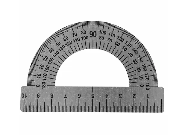 Транспортир 10 см 180гр стальной 2929091 — 1