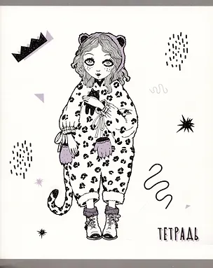 Тетрадь в клетку Listoff, Kitty girls, 96 листов, в ассортименте 2973610