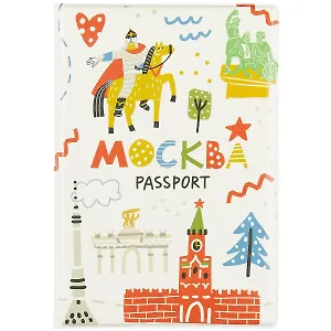 Обложка для паспорта Москва Символы города (ПВХ бокс) (ОП2019-226)