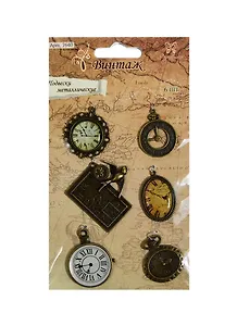 Металлические шармы подвески Винтаж (7640) (6шт) (Рукоделие) (упаковка)