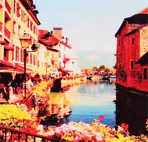 Алмазная мозаика ТМ Рыжий Кот (класс.) 30х40см (28цв) Дома у реки, с подрамником, с полным заполнением.ST955 2798169