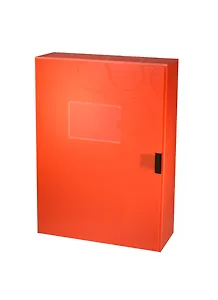 Короб архивный 55мм "OMEGA" на липучке, пластиковый, красный, Panta Plast