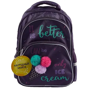 Рюкзак "Ice cream" 3отд., 41*29*16см, полиэстер, светоотраж.эл-ты, 3 кармана