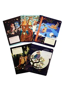 Тетрадь в клетку Альт, "Совы. Сказочный лес", 24 листа, в ассортименте