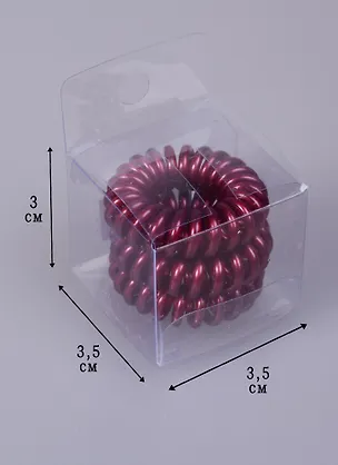 Резинка-браслет для волос бордовая 3шт в блистере 12-03091-С7 2555048