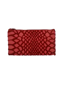 Пенал-косметичка "Snake" 19,5*10,5см, флок, бордо, Оникс