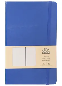 Книга для записей А5 96л кл. "Joy Book. Синее озеро" иск.кожа, тонир.блок, скругл.углы, ляссе, резинка, карман на задн.форзаце