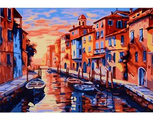 Картина по номерам на картоне "На заре", 20 х 28,5 см