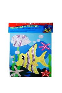 Самокл. мерцающая мозаика из мягк. пластика Рыбки (C1573-05) (набор для дет. творч.)