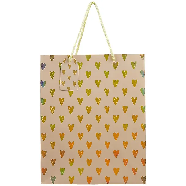 Пакет А4 32*26*13 Golden Hearts жен., бум.мат.ламинат, ассорти 256857 — 3