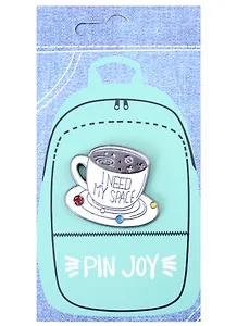 Значок Pin Joy Чашечка кофе I need my space (металл) (12-08599-939)