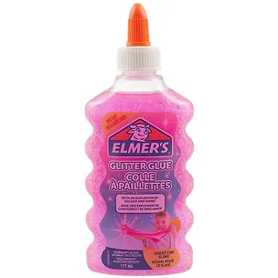 Клей для слаймов с блёстками, розовый, 177 мл 253245