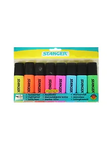 Текстовыделители Stanger, 8 цветов 4 мм