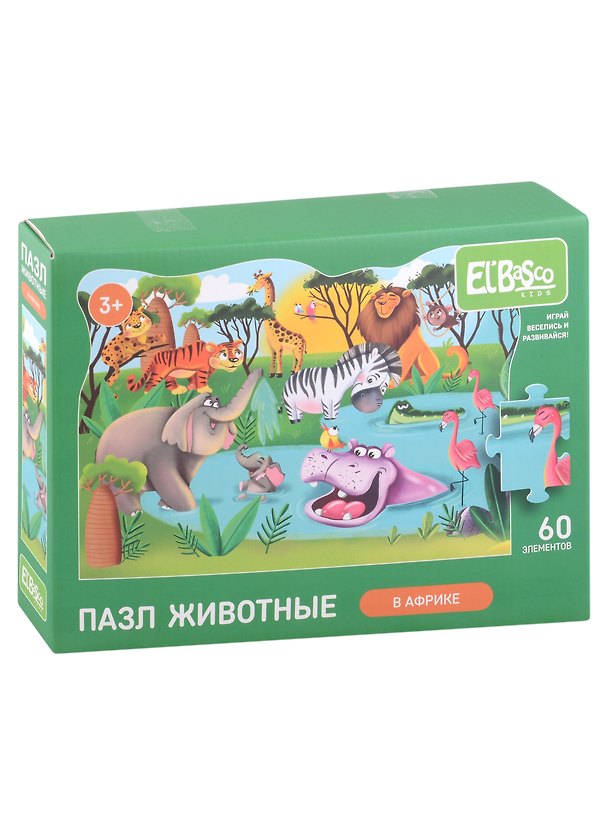 Пазл «В Африке» 60 элементов, El’Basco Kids 2978399 — 1
