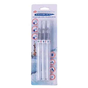 Кисти с резервуаром 03шт "Невская палитра", круглая №1 (2,5мм), круглая №3 (5мм), плоская №1 (5мм), блистер с европодвесом