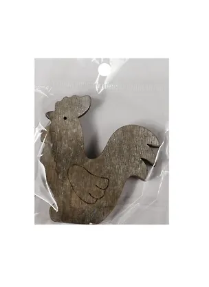 Заготовка из дерева, петушок, 1 шт, 7*6,5 см, серый (11-00410-15-2208) 2523149