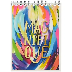 Блокнот А6 40л кл. "Радужные вихри" Jewel, спираль, ВД лак, ассорти