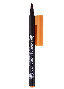 Маркер акварельный "Koi" кисточка №14 Сиена натуральная