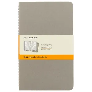 Набор книг для записей Moleskin Cahier Journal Large, 3 штуки, линейка, мягкая обложка, 40 листов, А5