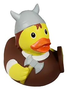 Игрушка для ванной, уточка резиновая FUNNY DUCKS "Уточка викинг" (1982)