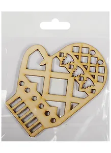 Подвеска на елку Варежка резная (76х100х3) (162876) (Полноцвет)