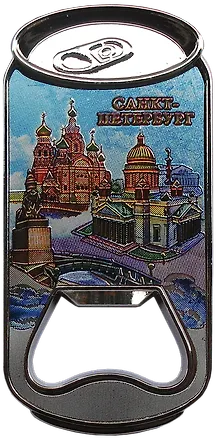 Магнит-открывашка банка "СПб. Коллаж аква" 3168003