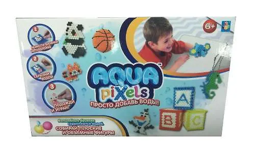 Набор для творчества, 1TOY/Вантой, Aqua pixels, Веселые животные 33*5*20см Т11387 340259 — 1